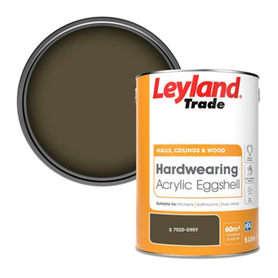 Leyland Trade Hardwearing Acrylic Eggshell Emulsion Paint (S 7020-G90Y) 5L from B&Q