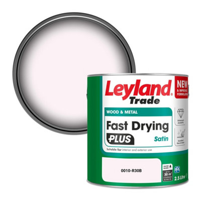 Leyland Trade Wood & Metal Fast Drying Plus Satin Paint (0010-R30B) 2.5L from B&Q