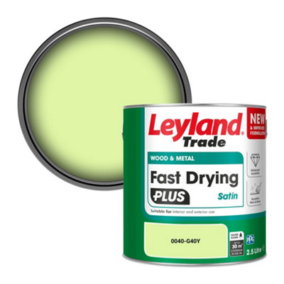 Leyland Trade Wood & Metal Fast Drying Plus Satin Paint (0040-G40Y) 2.5L from B&Q