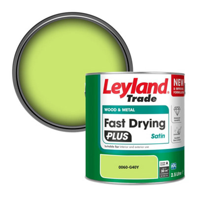 Leyland Trade Wood & Metal Fast Drying Plus Satin Paint (0060-G40Y) 2.5L from B&Q