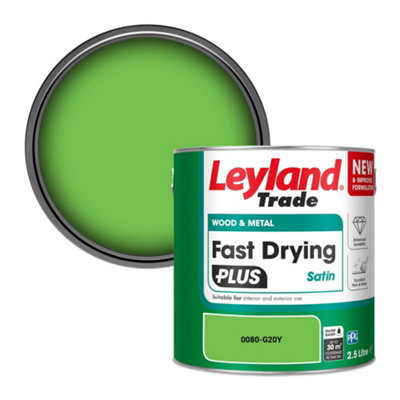 Leyland Trade Wood & Metal Fast Drying Plus Satin Paint (0080-G20Y) 2.5L from B&Q