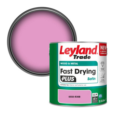 Leyland Trade Wood & Metal Fast Drying Plus Satin Paint (0550-R30B) 2.5L from B&Q
