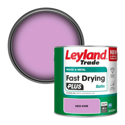 Leyland Trade Wood & Metal Fast Drying Plus Satin Paint (0850-R40B) 2.5L from B&Q