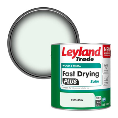 Leyland Trade Wood & Metal Fast Drying Plus Satin Paint (0903-G10Y) 2.5L from B&Q