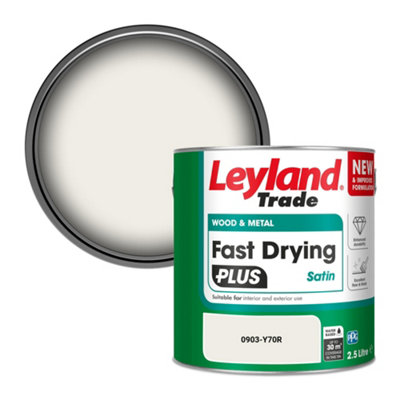 Leyland Trade Wood & Metal Fast Drying Plus Satin Paint (0903-Y70R) 2.5L from B&Q