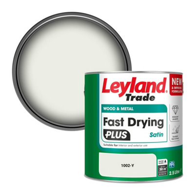 Leyland Trade Wood & Metal Fast Drying Plus Satin Paint (1002-Y) 2.5L from B&Q
