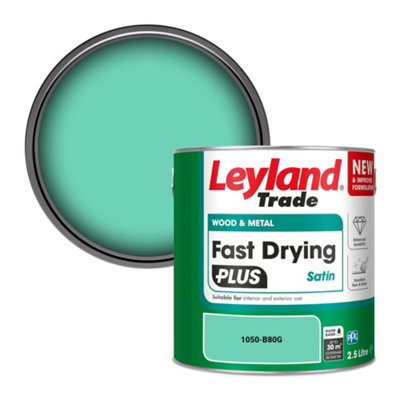 Leyland Trade Wood & Metal Fast Drying Plus Satin Paint (1050-B80G) 2.5L from B&Q