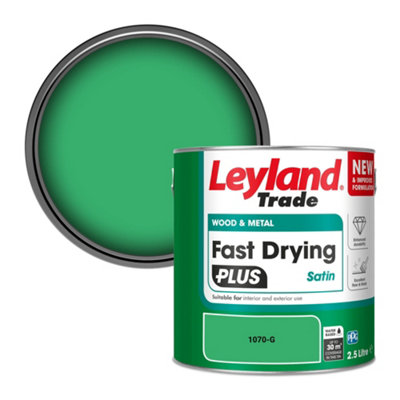 Leyland Trade Wood & Metal Fast Drying Plus Satin Paint (1070-G) 2.5L from B&Q