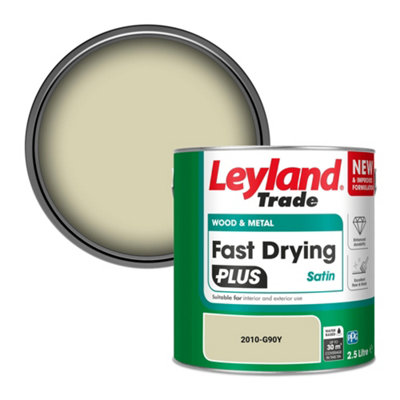 Leyland Trade Wood & Metal Fast Drying Plus Satin Paint (2010-G90Y) 2.5L from B&Q