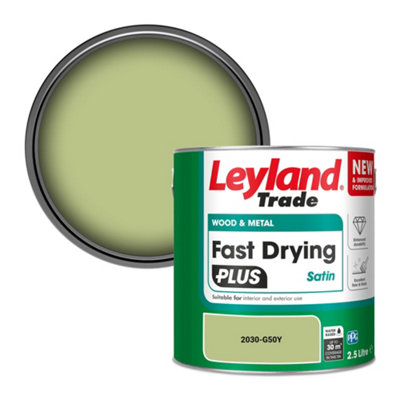 B&Q -  Wood & Metal Fast Drying Plus Satin Paint (2030-G50Y) 2.5L