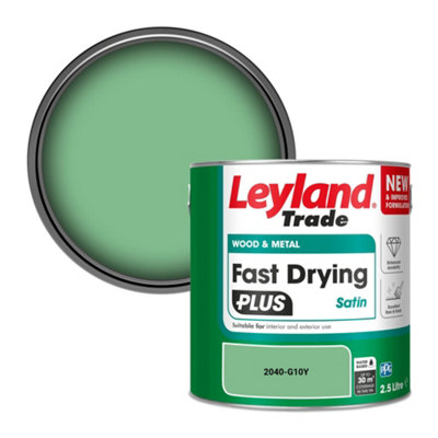 Leyland Trade Wood & Metal Fast Drying Plus Satin Paint (2040-G10Y) 2.5L from B&Q