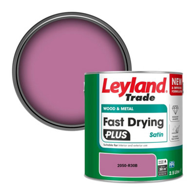 Leyland Trade Wood & Metal Fast Drying Plus Satin Paint (2050-R30B) 2.5L from B&Q