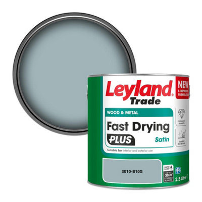 Leyland Trade Wood & Metal Fast Drying Plus Satin Paint (3010-B10G) 2.5L from B&Q