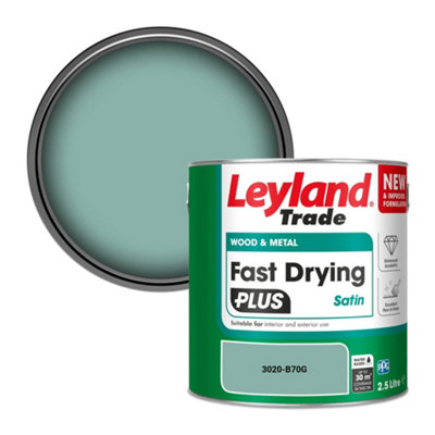 Leyland Trade Wood & Metal Fast Drying Plus Satin Paint (3020-B70G) 2.5L from B&Q