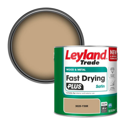B&Q -  Wood & Metal Fast Drying Plus Satin Paint (3020-Y30R) 2.5L