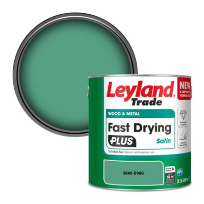 Leyland Trade Wood & Metal Fast Drying Plus Satin Paint (3040-B90G) 2.5L from B&Q