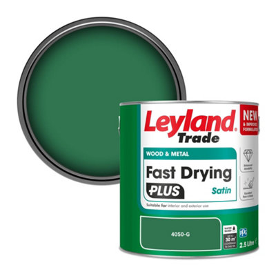Leyland Trade Wood & Metal Fast Drying Plus Satin Paint (4050-G) 2.5L from B&Q