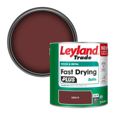 B&Q -  Wood & Metal Fast Drying Plus Satin Paint (5050-R) 2.5L