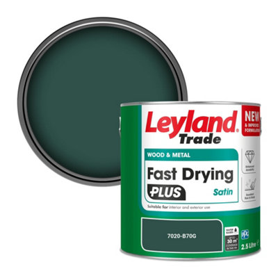 Leyland Trade Wood & Metal Fast Drying Plus Satin Paint (7020-B70G) 2.5L from B&Q