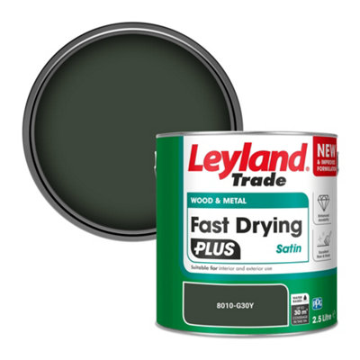 B&Q -  Wood & Metal Fast Drying Plus Satin Paint (8010-G30Y) 2.5L