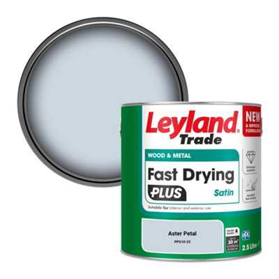 Leyland Trade Wood & Metal Fast Drying Plus Satin Paint Aster Petal (Ppg10-23) 2.5L from B&Q