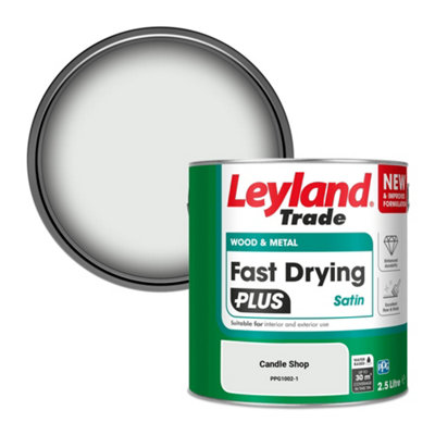 Leyland Trade Wood & Metal Fast Drying Plus Satin Paint Candle Shop (Ppg1002-1) 2.5L from B&Q