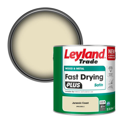 Leyland Trade Wood & Metal Fast Drying Plus Satin Paint Jurassic Coast (Ppg1093-2) 2.5L from B&Q