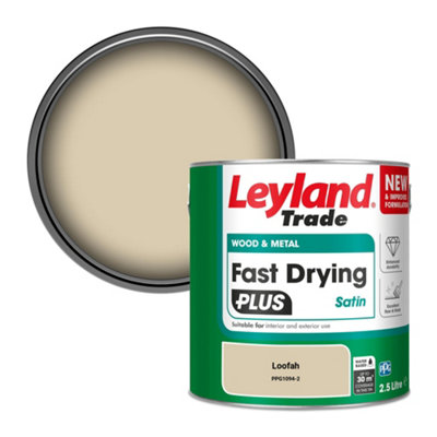 Leyland Trade Wood & Metal Fast Drying Plus Satin Paint Loofah (Ppg1094-2) 2.5L from B&Q