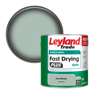 Leyland Trade Wood & Metal Fast Drying Plus Satin Paint Pine Whisper (Ppg1134-4) 2.5L from B&Q