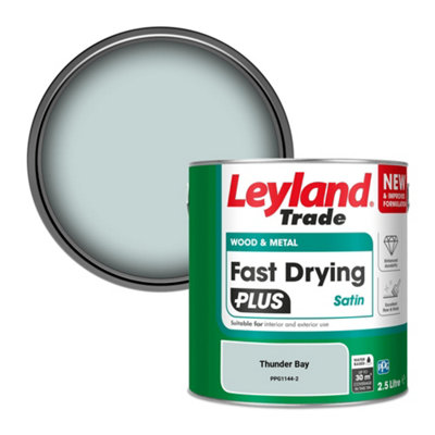 Leyland Trade Wood & Metal Fast Drying Plus Satin Paint Thunder Bay (Ppg1144-2) 2.5L from B&Q