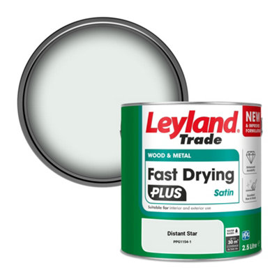 Leyland Trade Wood & Metal Fast Drying Plus Satin Paint Distant Star (Ppg1154-1) 2.5L from B&Q