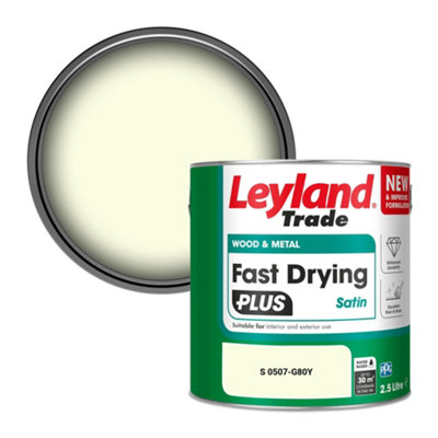 B&Q -  Wood & Metal Fast Drying Plus Satin Paint (S 0507-G80Y) 2.5L
