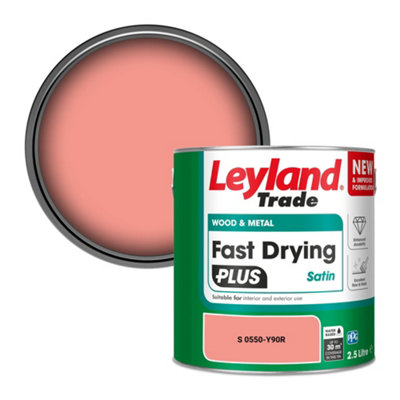 Leyland Trade Wood & Metal Fast Drying Plus Satin Paint (S 0550-Y90R) 2.5L from B&Q