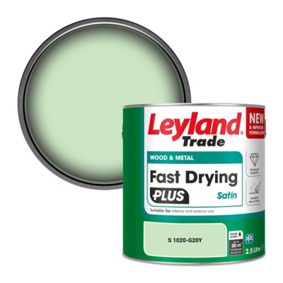 Leyland Trade Wood & Metal Fast Drying Plus Satin Paint (S 1020-G20Y) 2.5L from B&Q