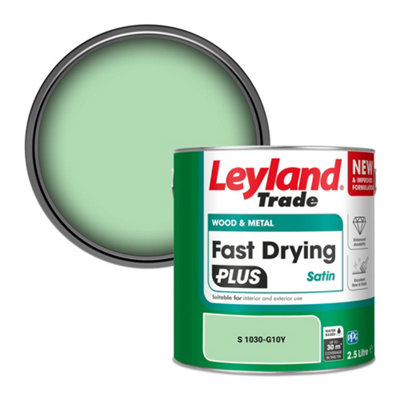 Leyland Trade Wood & Metal Fast Drying Plus Satin Paint (S 1030-G10Y) 2.5L from B&Q