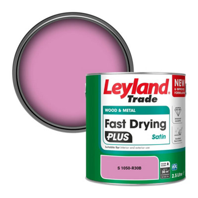 Leyland Trade Wood & Metal Fast Drying Plus Satin Paint (S 1050-R30B) 2.5L from B&Q