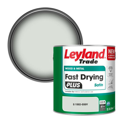 B&Q -  Wood & Metal Fast Drying Plus Satin Paint (S 1502-G50Y) 2.5L