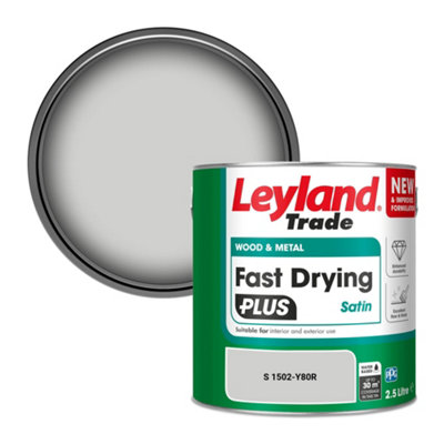 B&Q -  Wood & Metal Fast Drying Plus Satin Paint (S 1502-Y80R) 2.5L