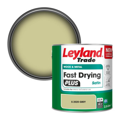 B&Q -  Wood & Metal Fast Drying Plus Satin Paint (S 2020-G80Y) 2.5L
