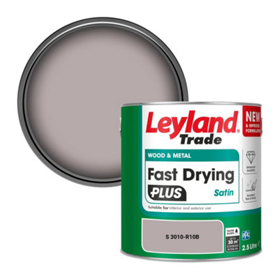 B&Q -  Wood & Metal Fast Drying Plus Satin Paint (S 3010-R10B) 2.5L
