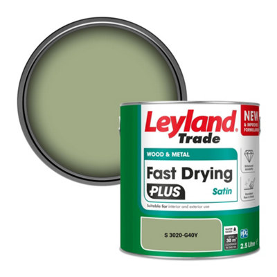 Leyland Trade Wood & Metal Fast Drying Plus Satin Paint (S 3020-G40Y) 2.5L from B&Q