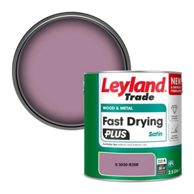 Leyland Trade Wood & Metal Fast Drying Plus Satin Paint (S 3030-R30B) 2.5L from B&Q