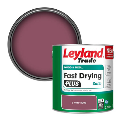 B&Q -  Wood & Metal Fast Drying Plus Satin Paint (S 4040-R20B) 2.5L