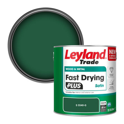 B&Q -  Wood & Metal Fast Drying Plus Satin Paint (S 5540-G) 2.5L