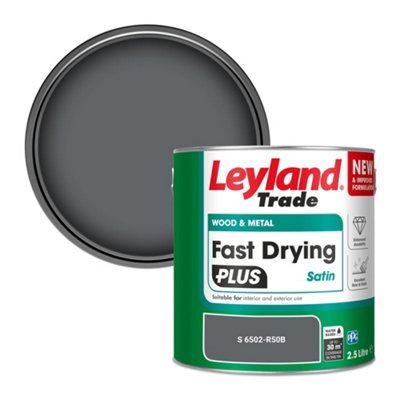 B&Q -  Wood & Metal Fast Drying Plus Satin Paint (S 6502-R50B) 2.5L