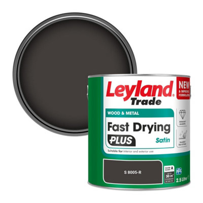 Leyland Trade Wood & Metal Fast Drying Plus Satin Paint (S 8005-R) 2.5L from B&Q