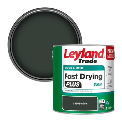 Leyland Trade Wood & Metal Fast Drying Plus Satin Paint (S 8505-G20Y) 2.5L from B&Q
