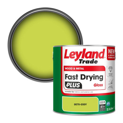 Leyland Trade Wood & Metal Fast Drying Plus Gloss Paint (0070-G50Y) 2.5L from B&Q