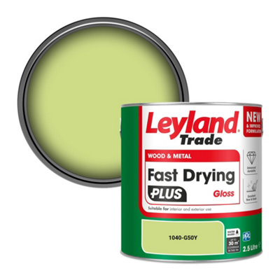 Leyland Trade Wood & Metal Fast Drying Plus Gloss Paint (1040-G50Y) 2.5L from B&Q