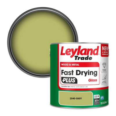 Leyland Trade Wood & Metal Fast Drying Plus Gloss Paint (2040-G60Y) 2.5L from B&Q